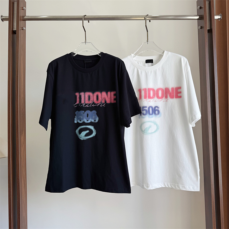 W Brand 2026 Spring/Summer New Collection Colorful Spray-Painted 1506 Digital Short-Sleeve Letter Logo Printed T-Shirt Unisex