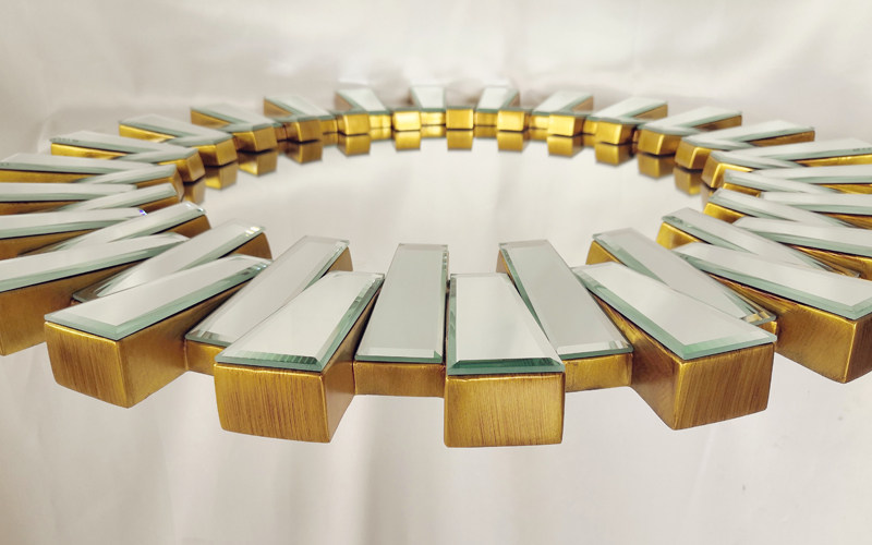 Декоративные зеркала 美式轻奢装饰镜玄关沙发背景墙壁挂镜化妆室浴室镜挂墙圆形镜子 Other