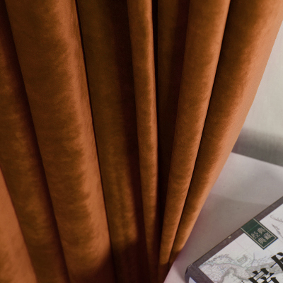 Zhenyuan ~ thickened velvet cloth velvet curtains modern minimalist living room bedroom study solid color shading finished product