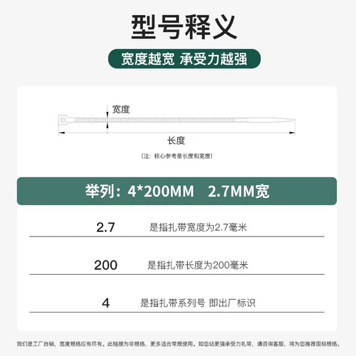 Нейлоновые пластиковые кабельные стяжки, черное крепление сиденья, 2.5mm