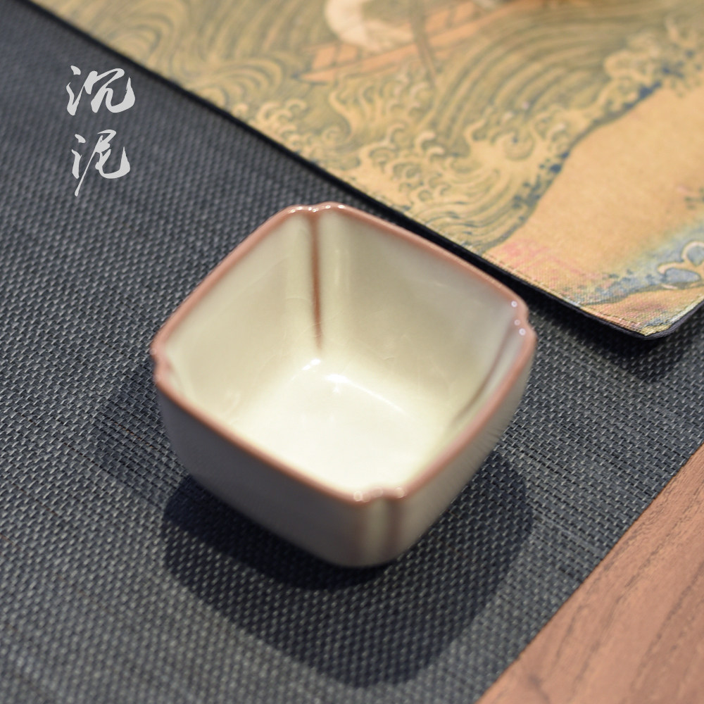 Sunk clay celadon master cup single cup lard frozen open piece can keep kung fu tea cup Longquan Ge kiln pure handmade tea bowl