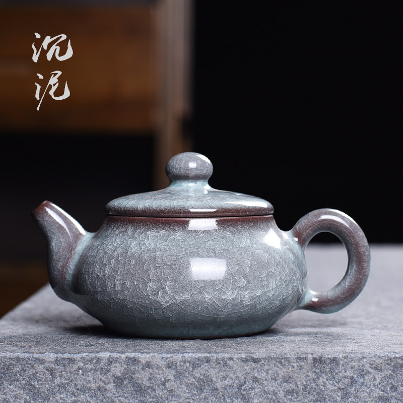 Dragon Springs Green Porcelain Gg Kiln Ice Cracks Bubble Teapot Ceramic Handmade Kung Fu Tea Set Single Pot Big with filter Home
