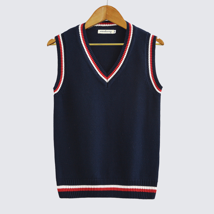 Autumn and Winter Knitted Vest for Boys, School Uniform Sweater Vest for Older Children, Elementary School Students' Woolen Vest, Children's Performance Clothing, Thick Style Autumn and Winter Knitted Vest for Boys, School Uniform Sweater Vest for Older Children, Elementary School Students' Woolen Vest, Children's Performance Clothing, Thick Style