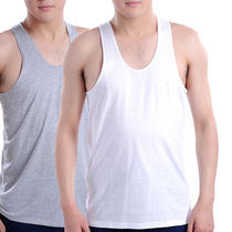 Middle-aged mens summer pure cotton old-fashioned hurdle camisole loose middle-aged and elderly underwear cotton undershirt youth