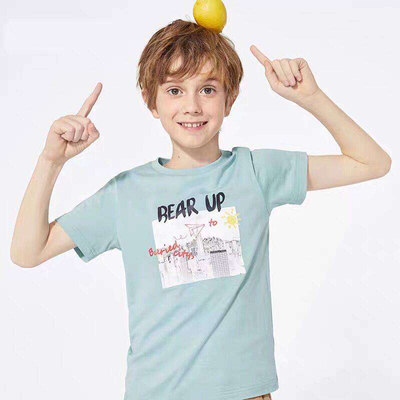 Discount clearance Bambara boys' short-sleeved t-shirt 2022 summer children's thin section pure cotton half-sleeve for big boys
