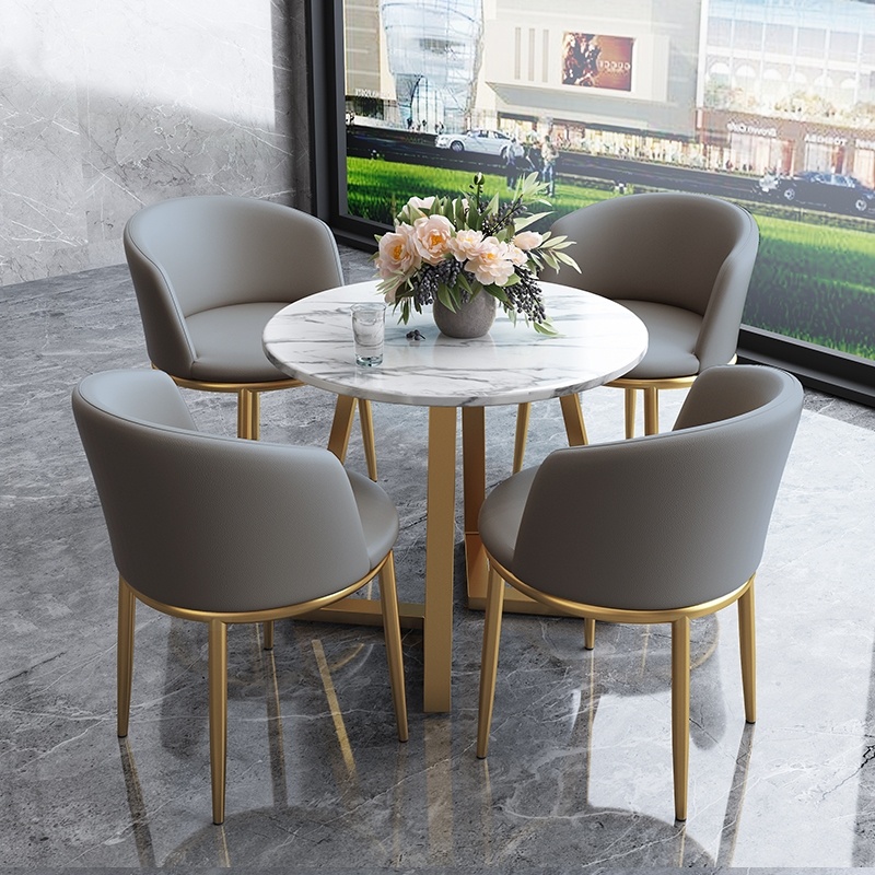 Slate office meeting table and chair combination hotel beauty salon coffee shop hotel photo studio storefront modern light luxury 4s
