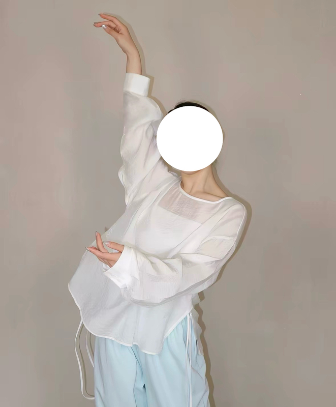 New Classical Modern Dance Clothing, Elegant and Ethereal, Loose Gauze Clothing, Zen Style Pullover Yoga Practice Performance Clothing for Women