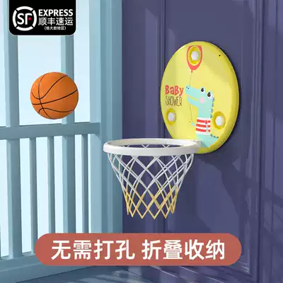 June 1 Children's Day gift basketball rack hanging simple folding punch-free indoor boys year-old shooting frame toy