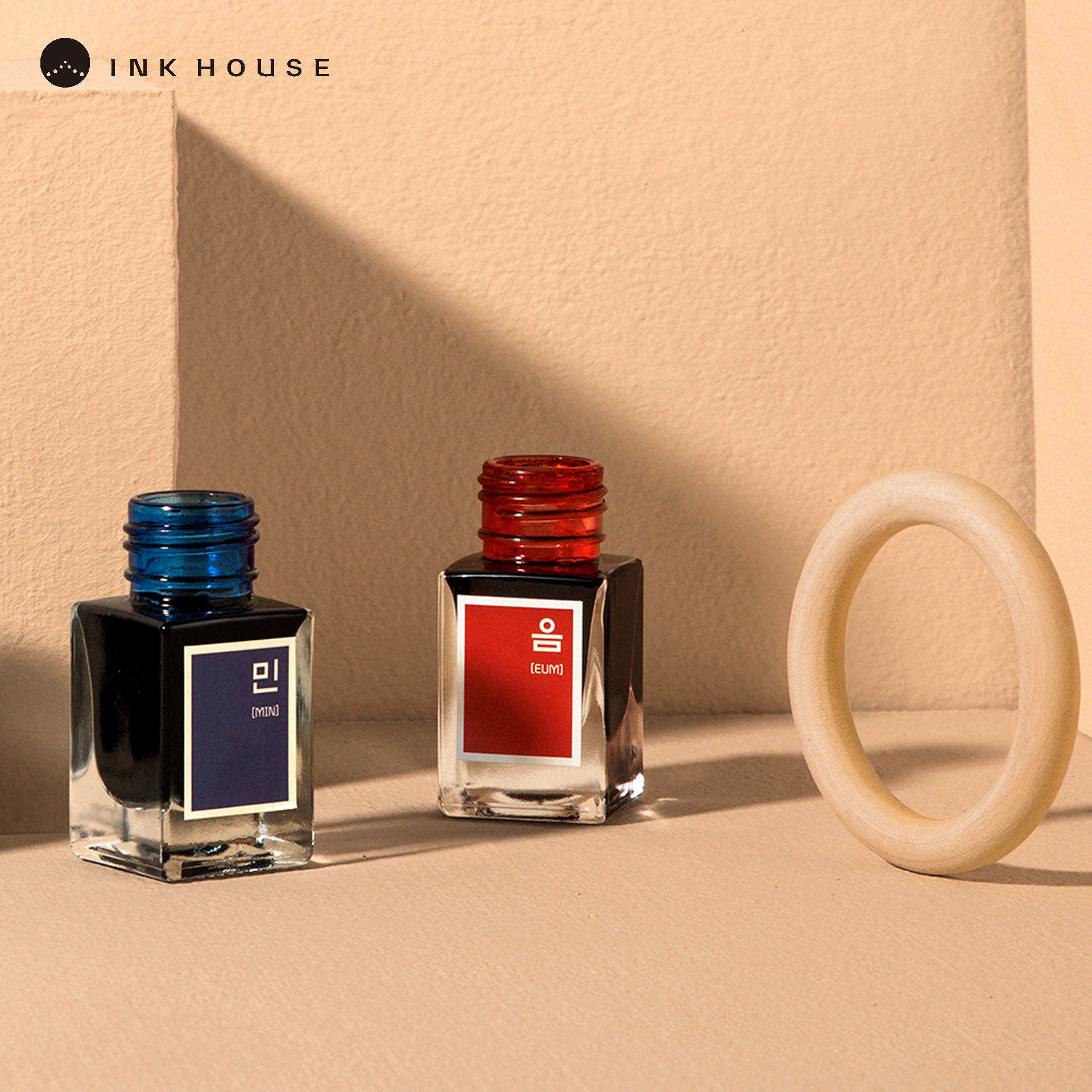 Three oyster ink training folk positive series dye ink pen with black blue red colour ink 18ml creative book drawing hand account stationery gift Ink house ink house