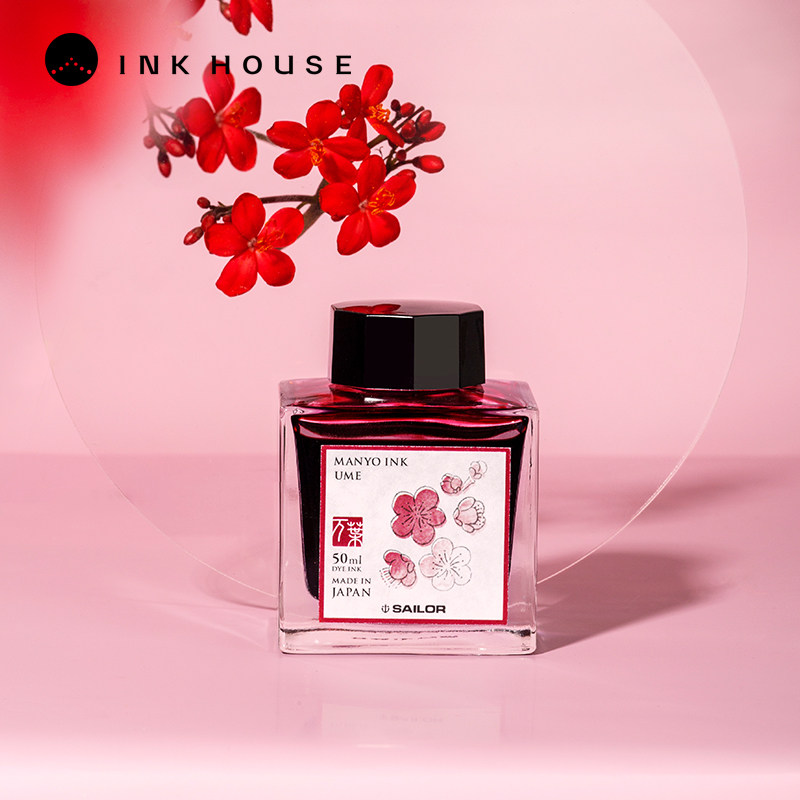 Write Levanette set ink pen with dye ink Sakurawa Fritillaria Flowers Cat Willow Ink Daily Non Carbon Smooth Ink 50ml Capacity INKHOUSE Ink House Color Ink Painting Write
