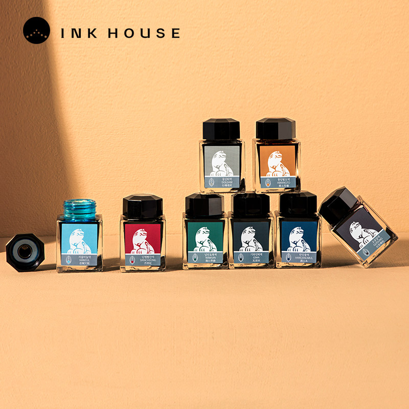 Three Oyster Ink I COLOR U Series Dye Color Ink 38ml pen with dip fountain pen color ink Non-carbon blue book drawing creative hand account stationery gift Inkhouse ink house