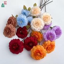 3 multi-layered peonies single branch dew lotus wedding hall banquet hall flower arrangement artificial flowers commercial photography presentation artificial flowers