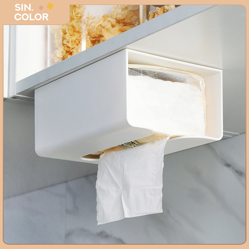 Kitchen Paper Towels Box Toilet Paper Box Paper Towels Box-Free Toilet Paper Box Makeup room Tissue Rack Without Mark wall-mounted