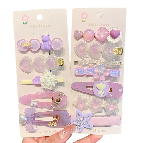 Сиреневая детская заколка для волос, челка, шпильки для волос, заколка-крабик, аксессуар для волос, 2025 года