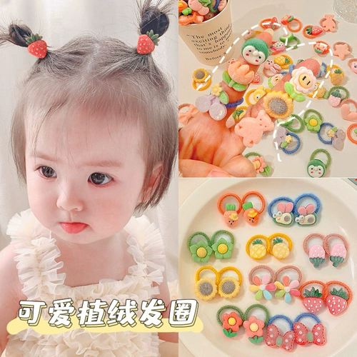 Детская маленькая резинка, безвредный аксессуар для волос, 0-3 лет, не повреждает волосы