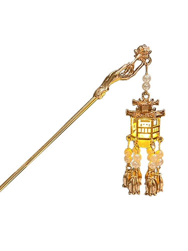 Детская заколка для волос с фонариком на Праздник середины осени, новая заколка для волос с дворцовым фонарем в старинном стиле для маленьких девочек, со светящейся заколкой на затылке.