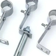 Gas pipeline pipe card 4 minutes and 6 minutes fixed pipe card Pipe clamp right angle clamp M8 expansion screw fixing bracket