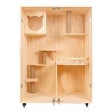 Твердое дерево кошка вилла кошка клетки кошачья гнездо с туалетом Большой роскош