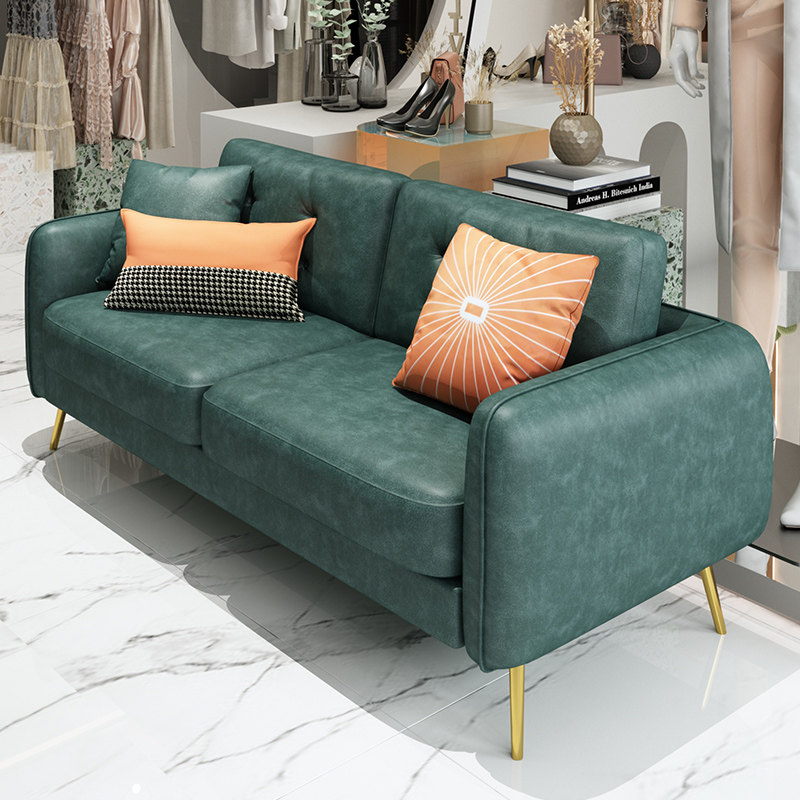 Light and luxurious tech cloth exempt from washing small family style Sofa Double Trio Reception Guests Nordic Clothing Shop Little Sofa-Taobao