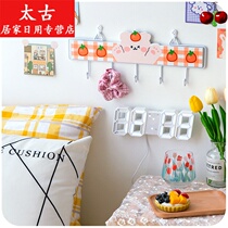 Girl heart wall hanging silently love cute hook free hole-free wall creative decoration household key storage stick