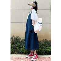 Белое синее платье