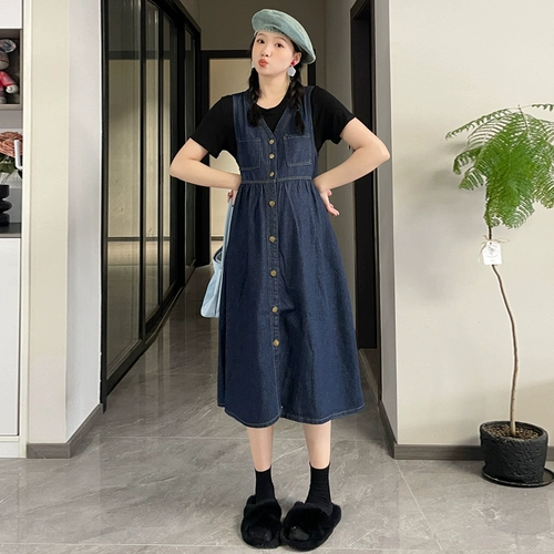 Комбинезон, летнее платье, юбка, джинсовая летняя одежда, комплект, по фигуре, подходит для подростков