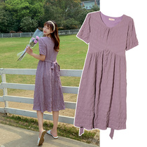 Pregnant woman summer dress foreign long 2020 dress summer hipster knee skirt summer tide summer dress