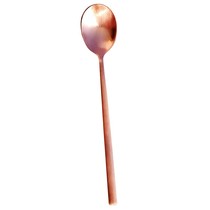 Good quality thickened Long handle Eat Spoon Brass Soup Spoon Red Bronze Spoon Spoon Red Copper Cutlery Handcrafted Wire Drawing