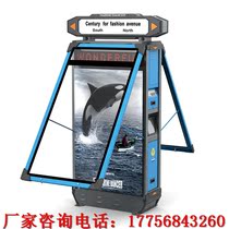 Customized outdoor advertising trash bin street sanitation fruit box solar sorting trash can antique rolling light box