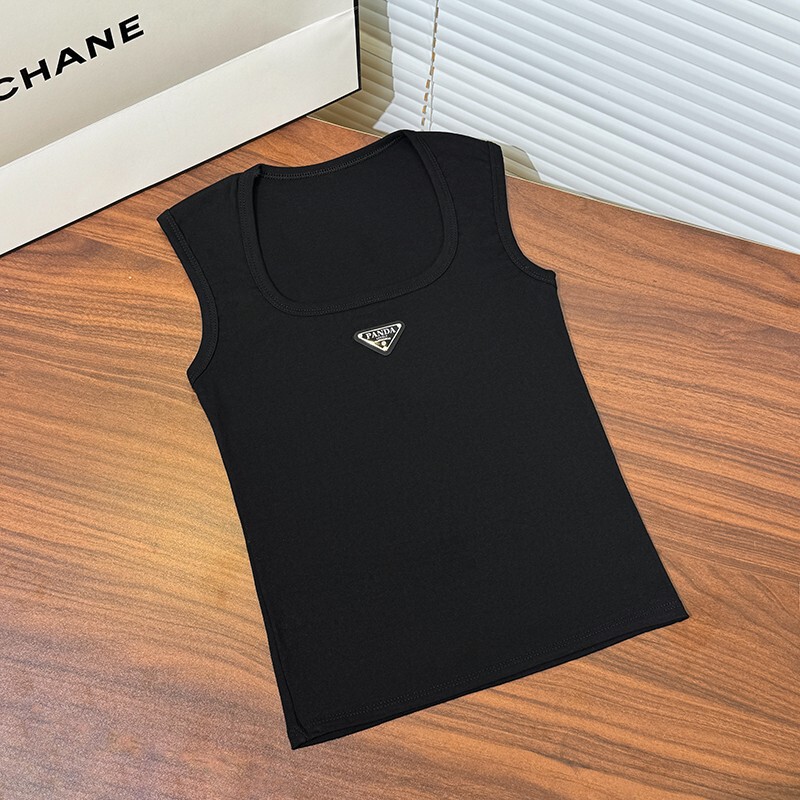 Dainwang Prada Collaboration Inverted Triangle Logo Camisole Women's Sleeveless Inner Wear Base Top
