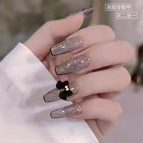 Летние короткие полупрозрачные наклейки для ногтей для маникюра для ногтей, готовый продукт, 2025 года, новая коллекция, средней длины, французский стиль