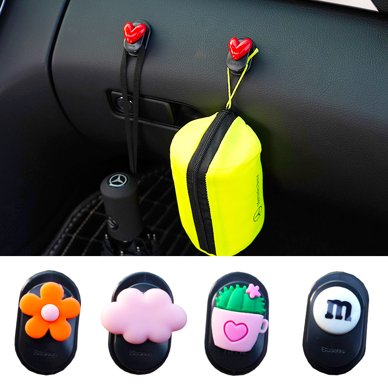Car front hook hidden hook multi-function car interior accessories creative car cute cartoon small hook female