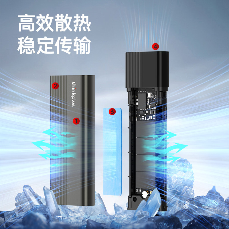 Lenovo M.2 Hard Drive Enclosure Solid-State Mobile Box Laptop Nvme Protocol External Universal Reader