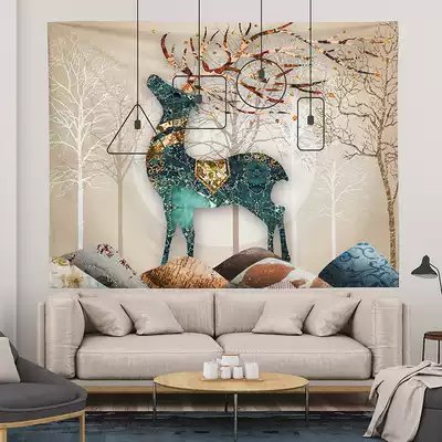 Dormitory wall cloth background cloth ins hanging cloth wall decoration room tapestry net red Nordic style bedroom bed canvas