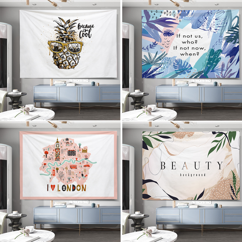 Nordic wind bedroom background cloth in Live Room decorated wall cloth dormitory bedside tapestry