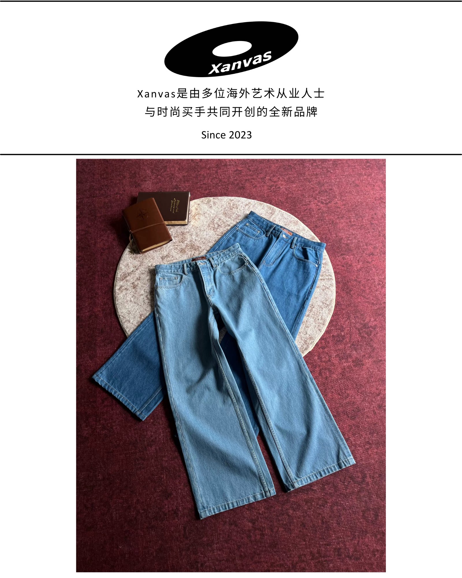 Xanvas A-Line Straight-Leg Light Blue Jeans