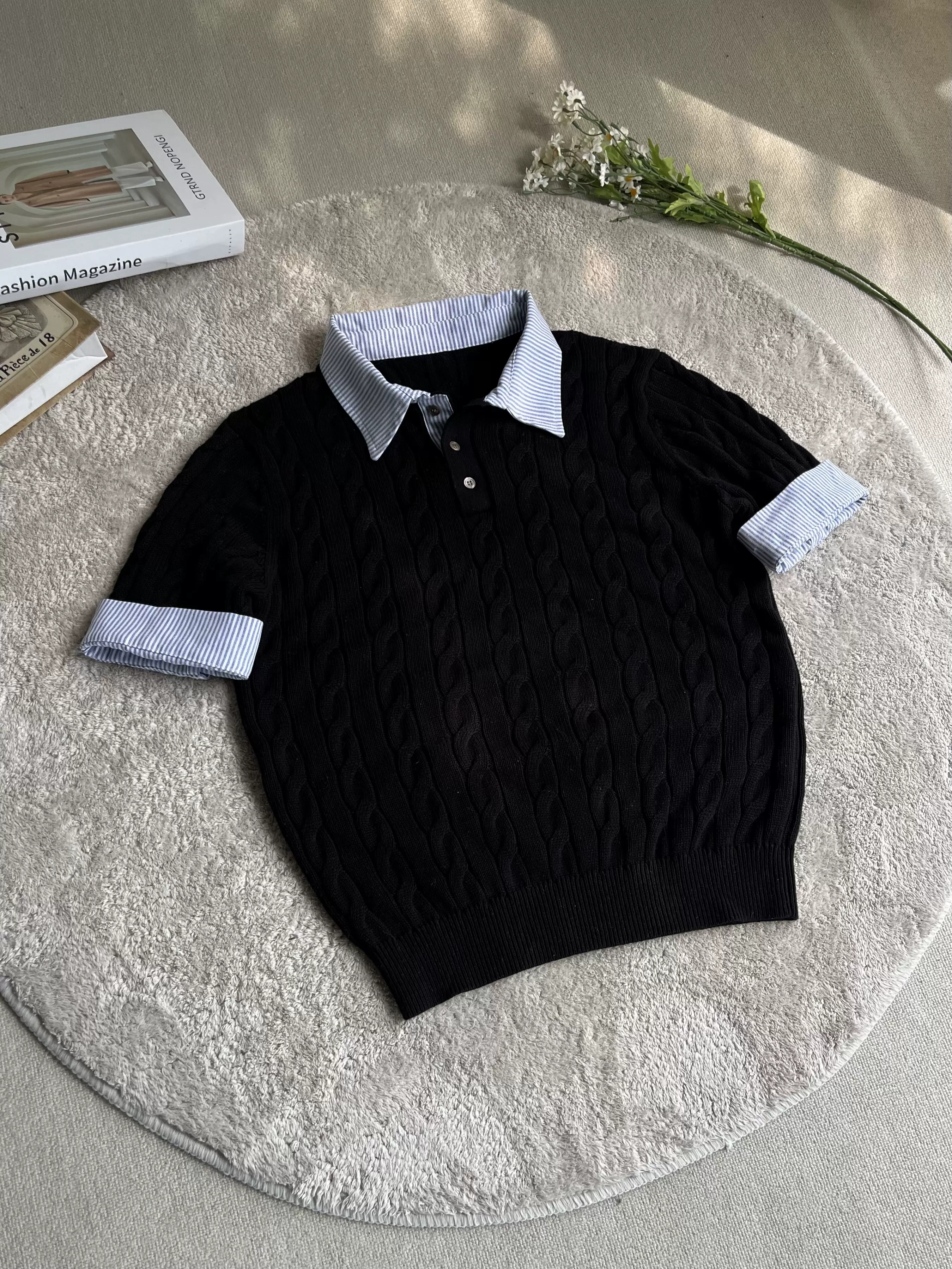 Xanvas Set, knitted shirt, T-shirt