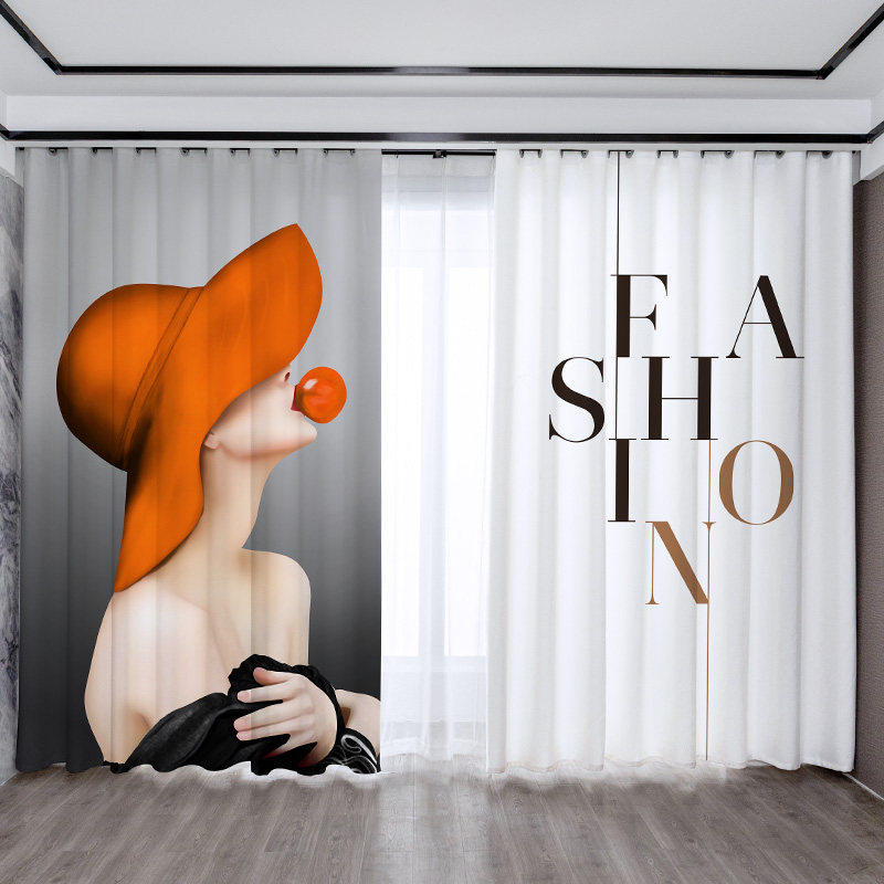 Curtains 2022 New Nordic Ins Modern Light Lavish Internet Red Fashion Teen Bedroom Living Room Clothing Shop Shade