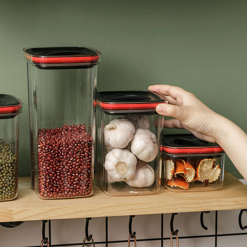 (5 grain cereal containing box) Food grade plastic storage kitchen sealed tank containing jar dry goods dry fruit contained