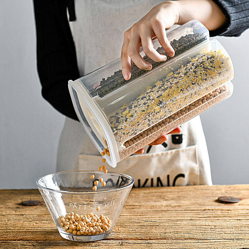 Valley grain collection box division grain storage tank kitchen household moisture proof multi-function sealing can bottle