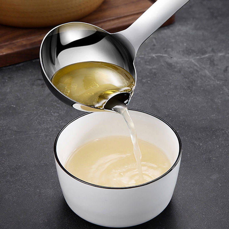 (304 stainless steel separating oil spoon) oil soup separating oil and oil septer filter soup spoon for soup filter oil hot pot soup spoon