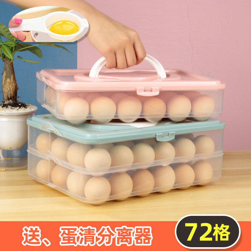 Loaded Egg Box Fridge Egg storage box Egg Food Preservation box containing cartridge lid Placed Egg Box Fridge Box