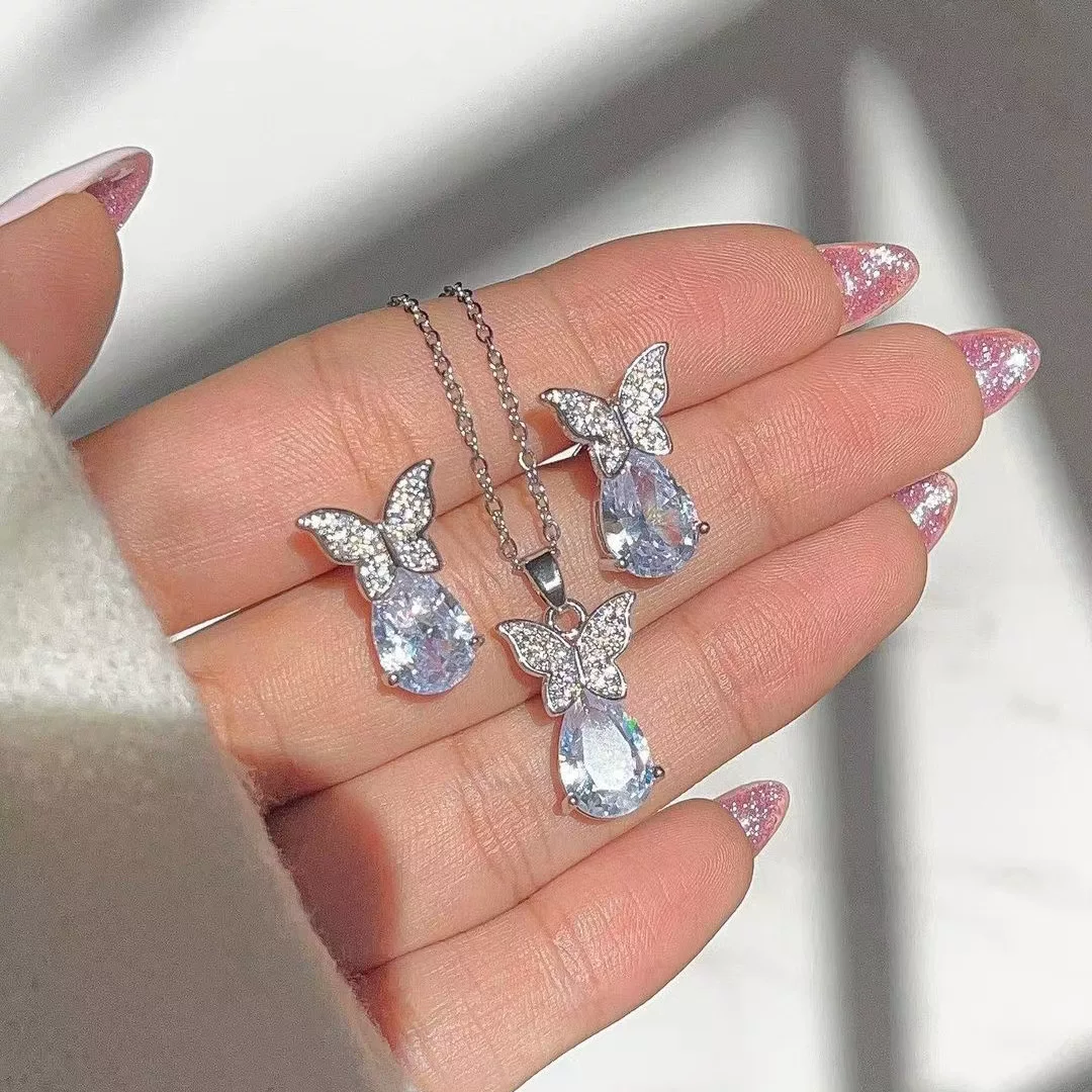 (Cross-border trading), jewelry drop-shaped, brand creative set, design necklace and earrings