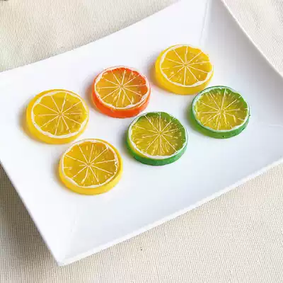 Simulation lemon slice fruit model props plastic sliced fruit and vegetable ornaments home overall cabinet model room decoration toys