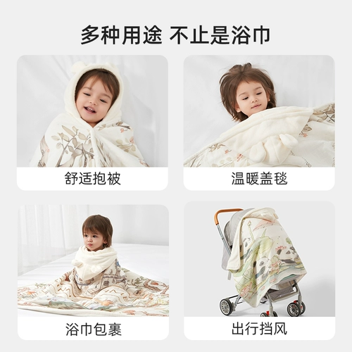 Детское быстросохнущее банное полотенце, средство детской гигиены подходит для мужчин и женщин, плащ для девочек с капюшоном, банный халат, хорошо впитывает воду