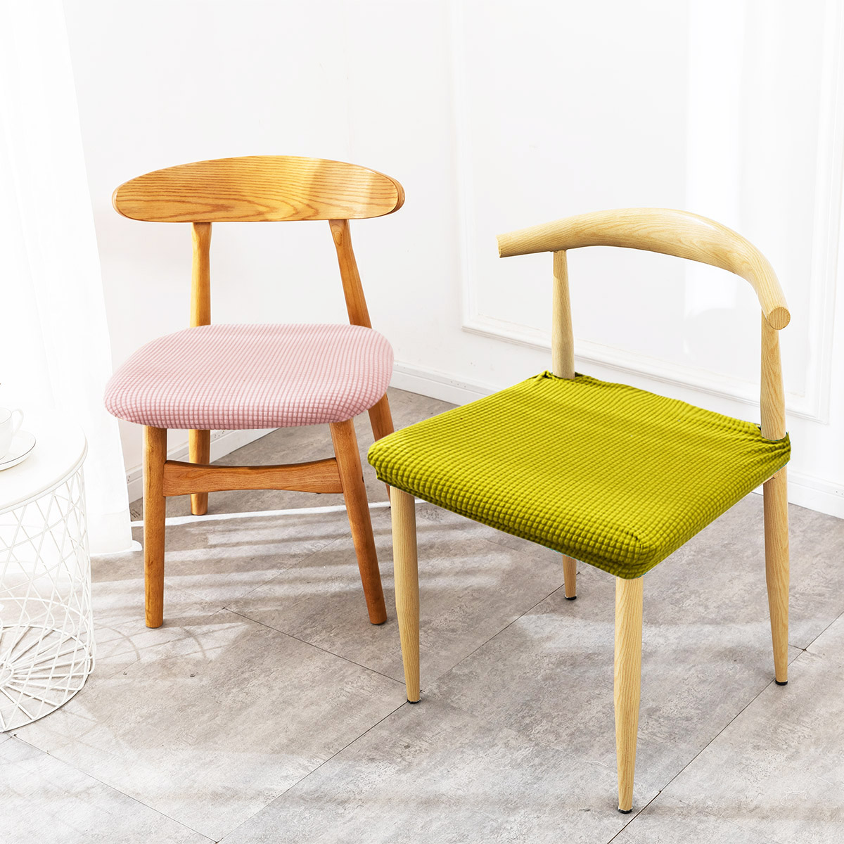 Chair cover cover Chair cover Nordic style one-piece chair cover cover Universal household elastic horn chair chair cover