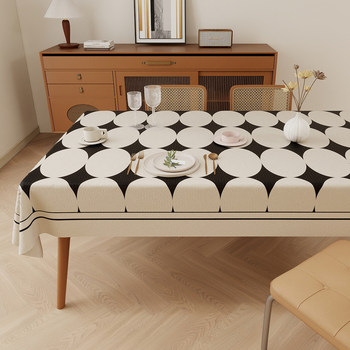 Simple wabi-sabi style waterproof and oil-proof tablecloth Simple wabi-sabi style waterproof and oil-proof tablecloth