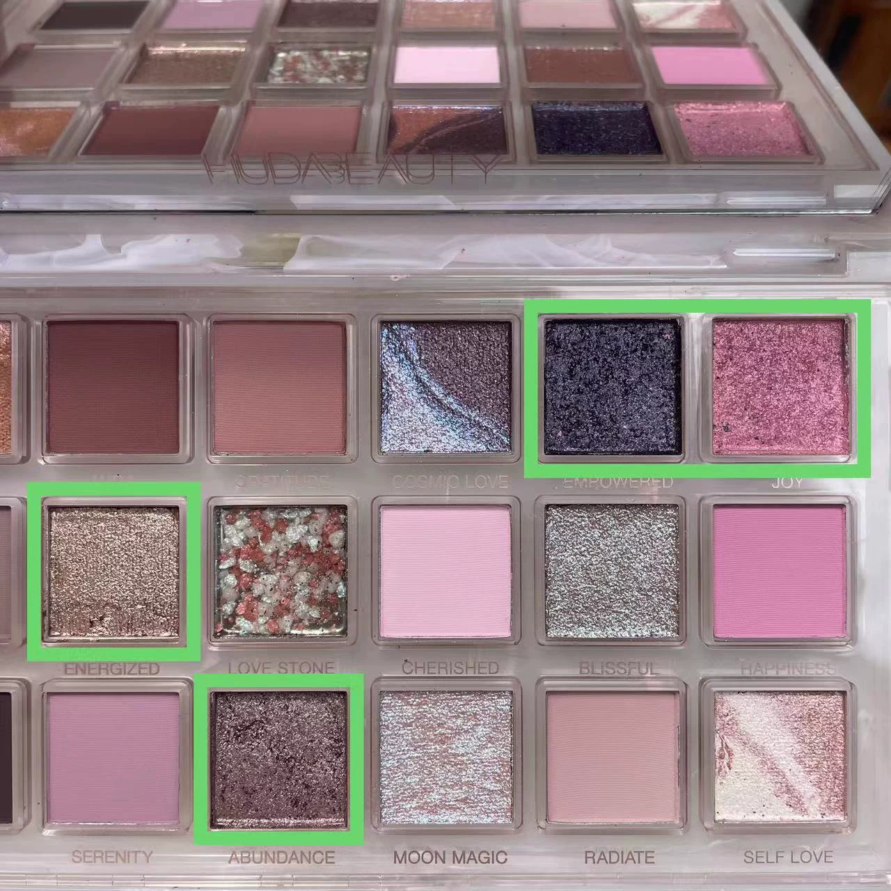 [Готовая к продаже новинка HUDA BEAUTY 18-цветная палетка теней для век empowerед / rose quartz]