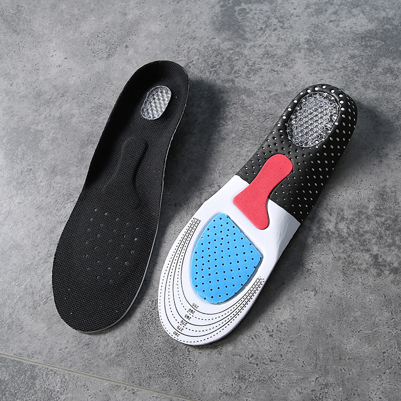 Enough cattle X foreign trade factory tail goods carbonized breathable friction professional full sole shock absorption men and women cut insoles