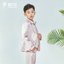pureshare gauze Hall boys fashion foreign style pink suit shorts set summer flower dress